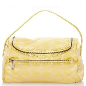 Chanel CC Travel Line Nylon Sport Makeup Vanity Toiletry Top Handle Purse Bag